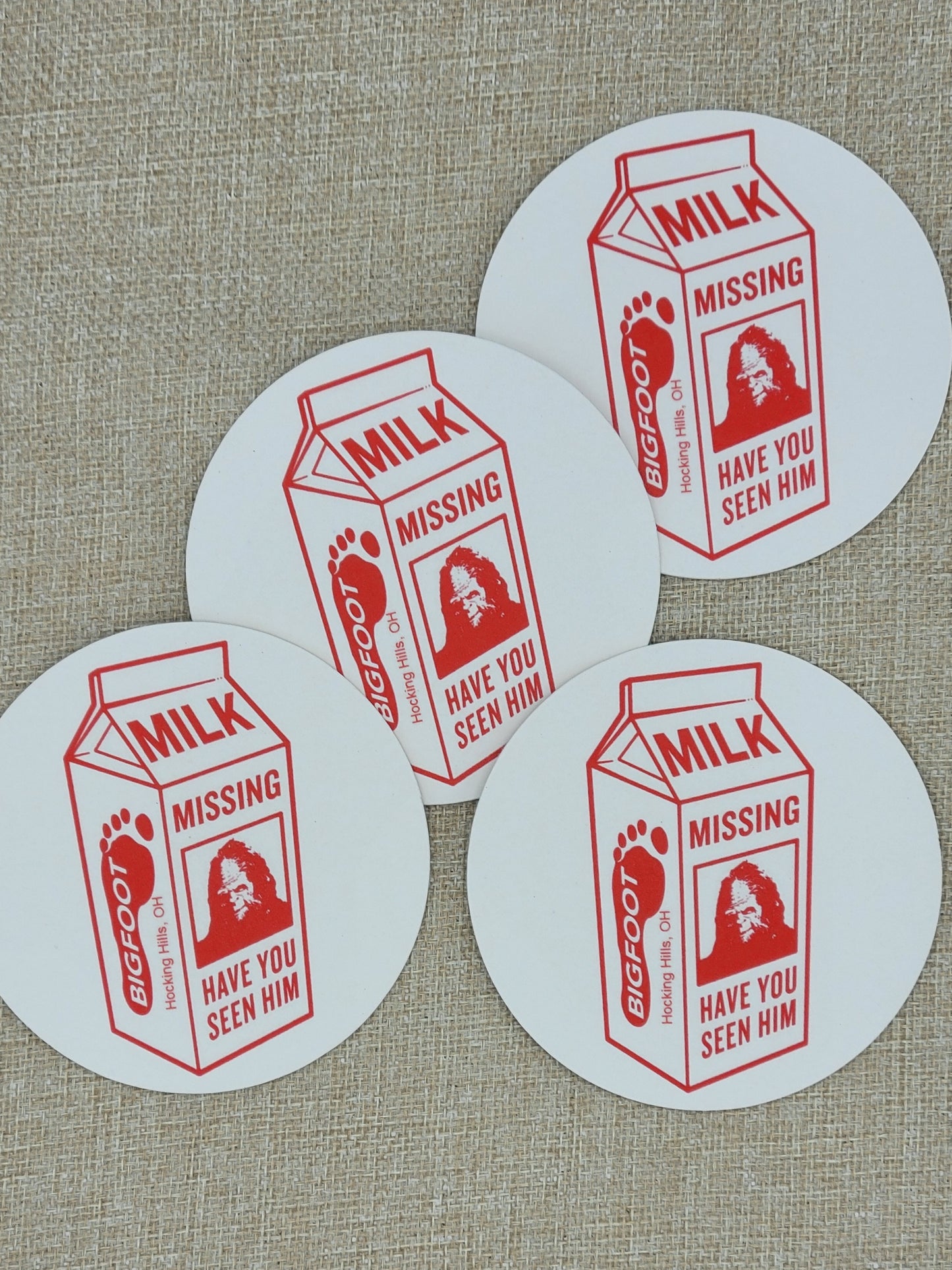 Milk-Jug Bigfoot Coaster