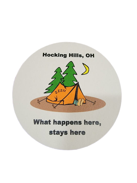 Hocking Hills Happens Here Stays Here Coaster