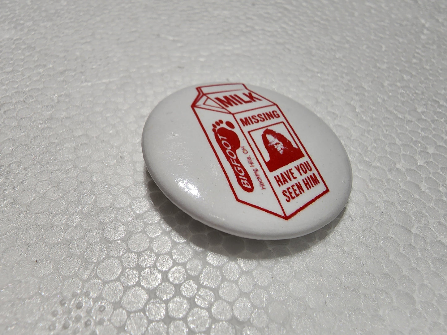 Big Foot Milk Carton Button