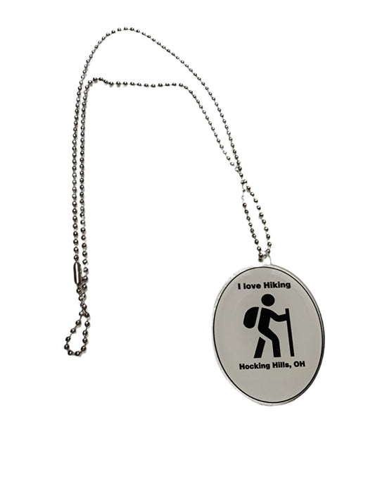 I Love Hiking Pendant Charm