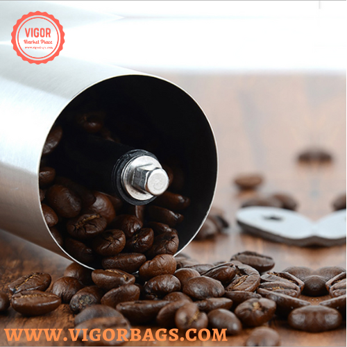 Portable Hand Coffee Bean Grinder Adjustable Knob Settings -: Mix & Match Colors