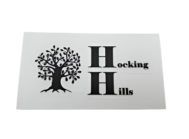 Black and White Hocking Hills Bumper Sticker