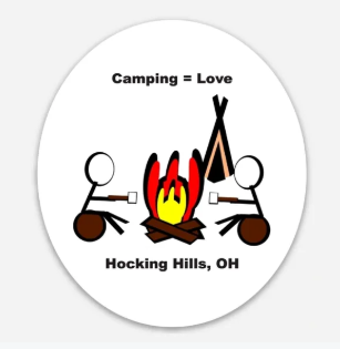 Camping is Love Hocking Hills Bumper Sticker