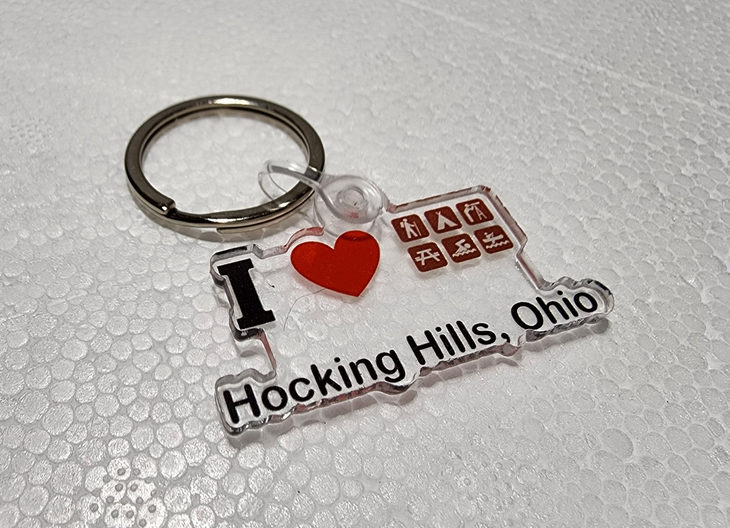 I Love The Hocking Hills Keychain